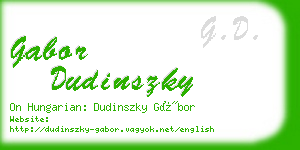 gabor dudinszky business card